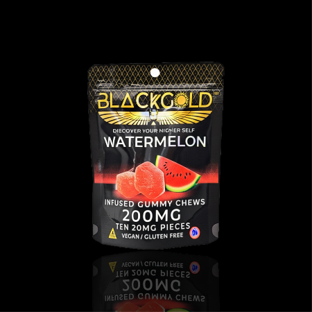 Black Gold Infused Watermelon Gummies 200mg